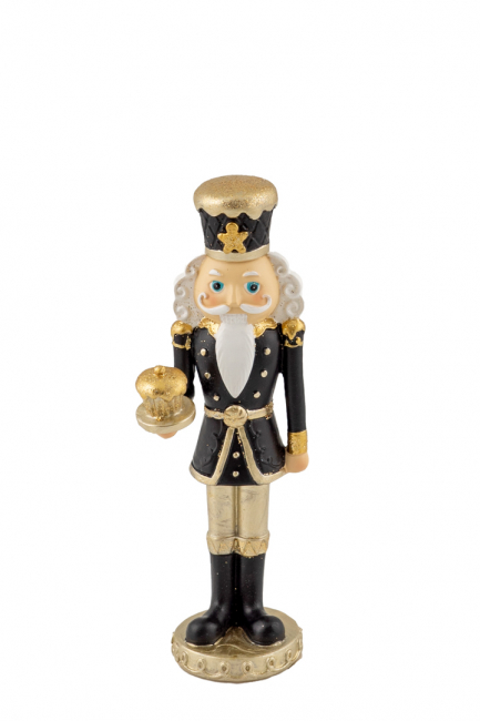NUTCRACKER POLYESTER WITH SWEET GOLD 17CM HEIGHT