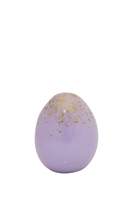 EGG CERAMIC PINK WITH GOLD 11CM