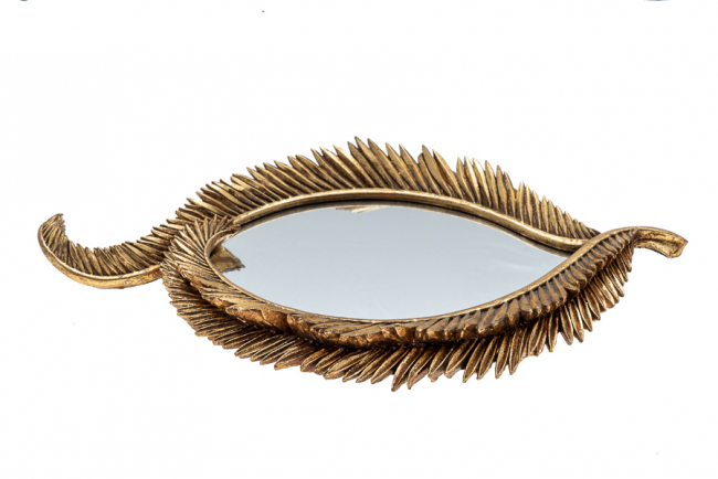 MIRROR POLYESTER BRANCHES GOLD 25.1X3. 7X54CM